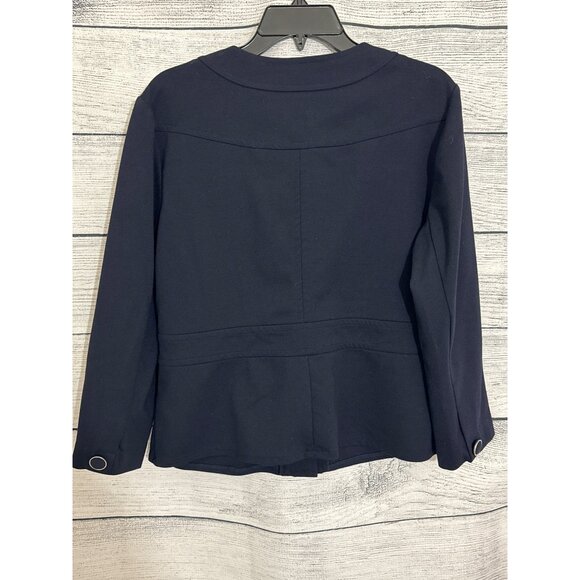 Banana Republic Navy Button-Front Jacket With Pockets Size L - Picture 2 of 2